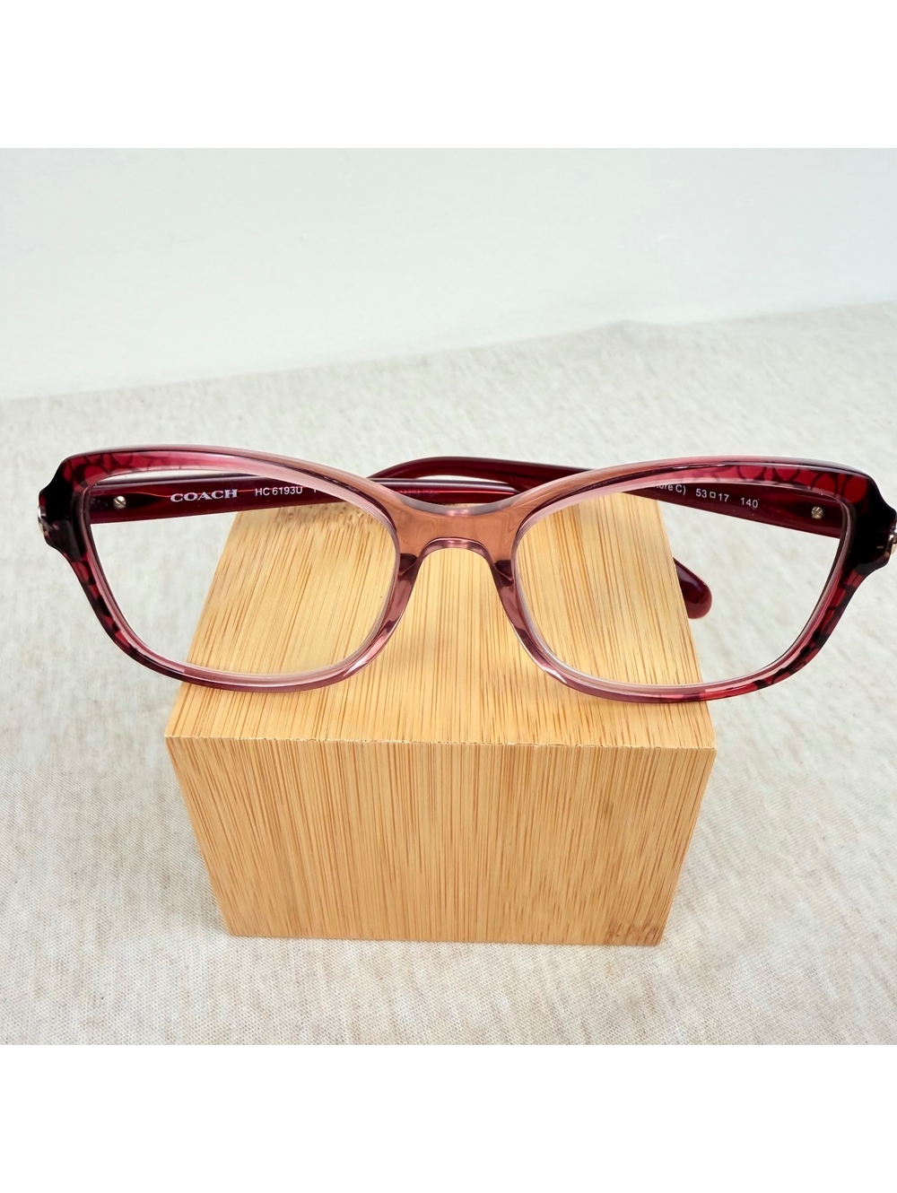 Coach HC6193U 5709 Red Gradient Cat Eye Eyeglass Frames 53-17-140